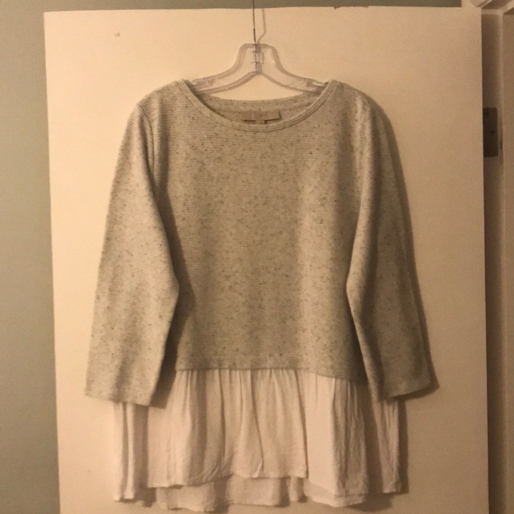 LOFT 3/4 Sleeve Layered Top